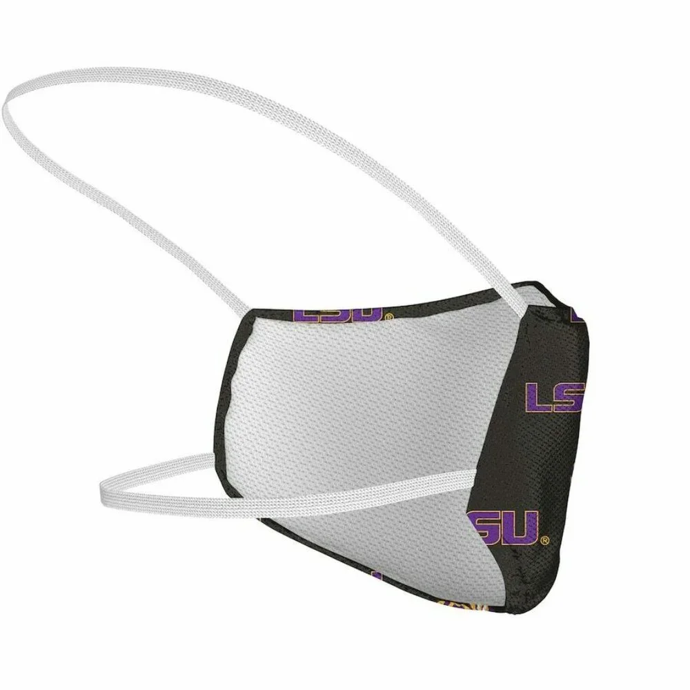 LSU Tigers: Fanatics Branded Adult All Over Logo Face Covering 3-Pack ~ NEW